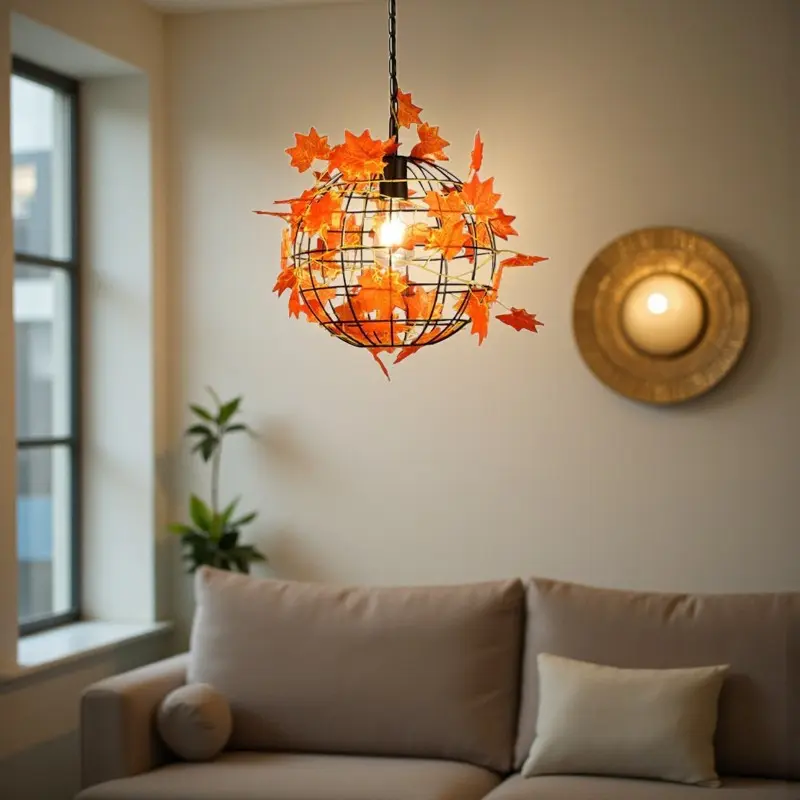 Rustikale - Kugel Pendelleuchte Art-Deco inspiriert