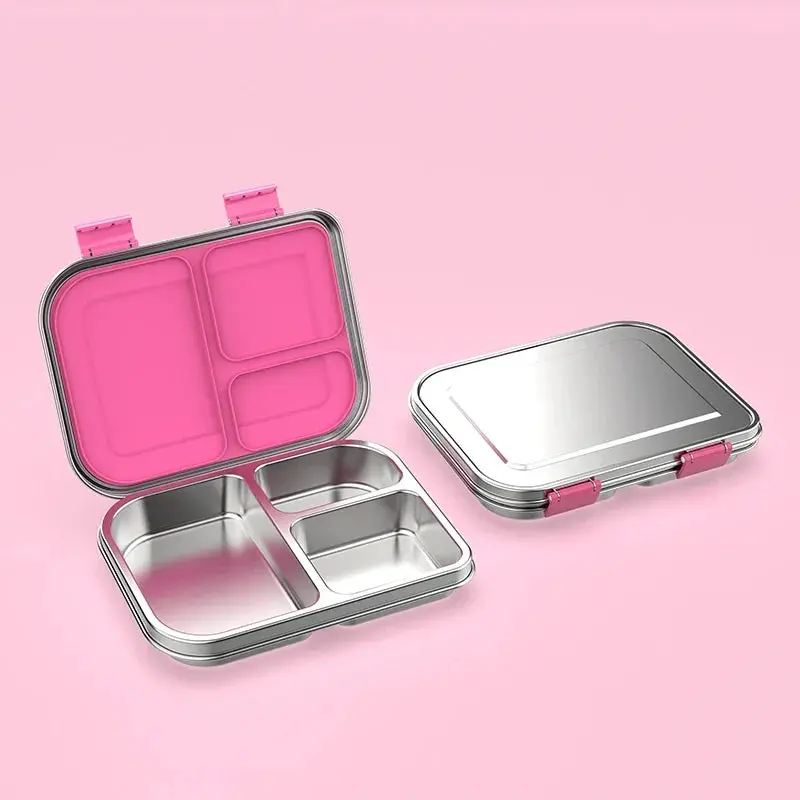 RVS Lunchbox met Vakken – 975 ml Bentobox met 3 Compartimenten