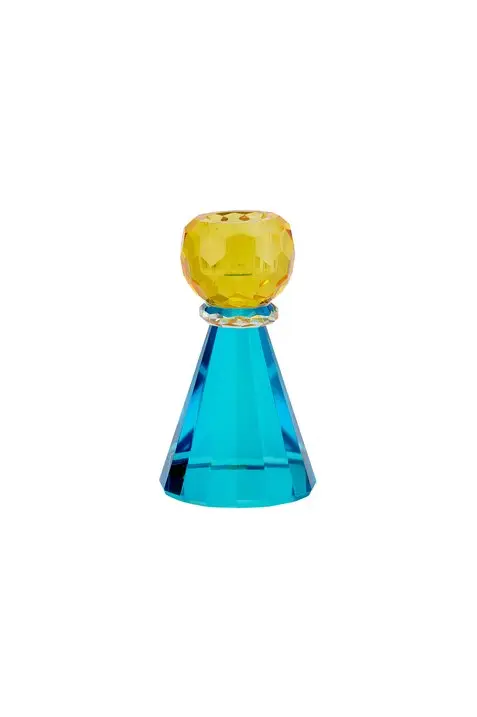 Sari kristalglas kandelaar blauw Gift Company