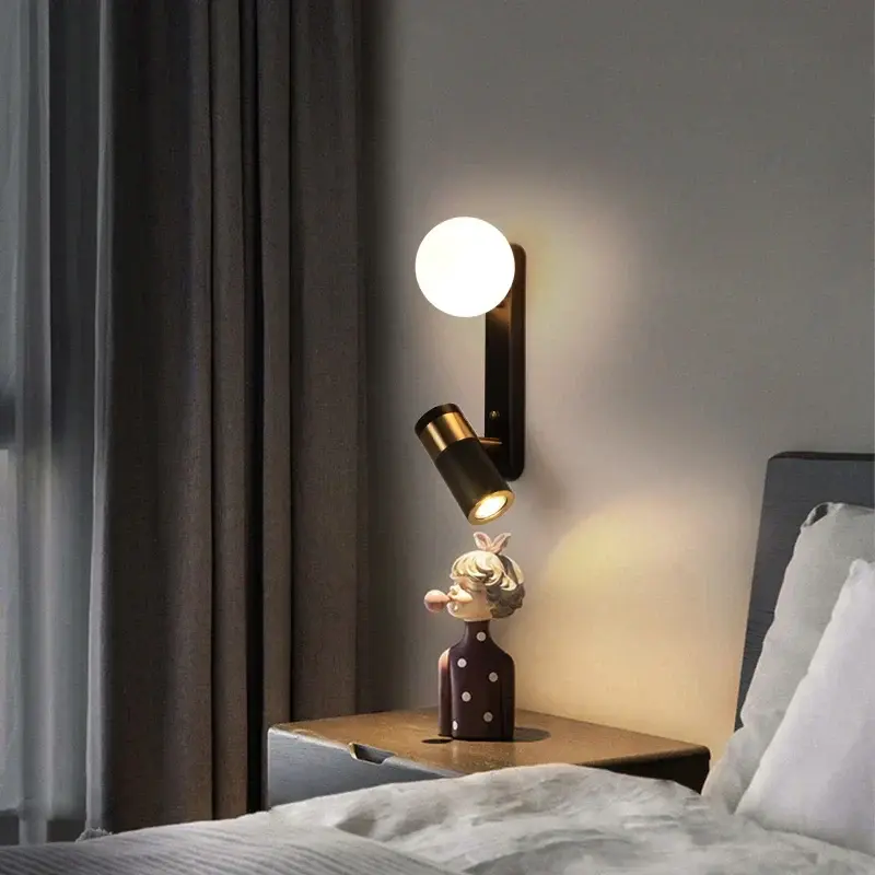 Scandinavian LED Wall Sconce - Warm White 4000K Metal Light Fixture