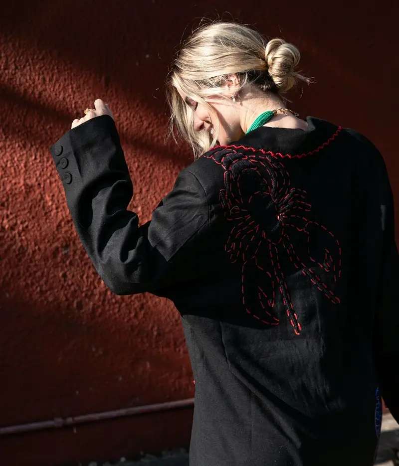 Schicker Blazer mit Hummerprint für Küstenstil