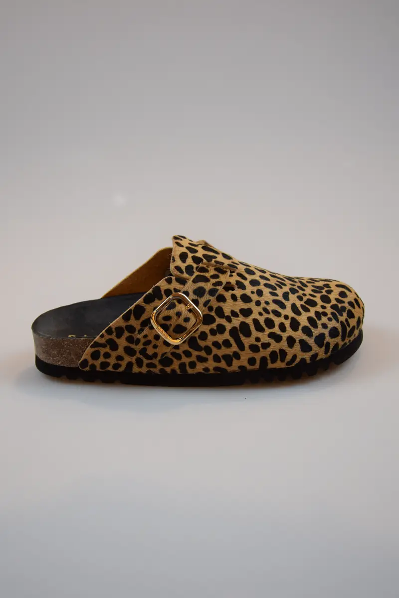Scholl Mule Fae Leopard