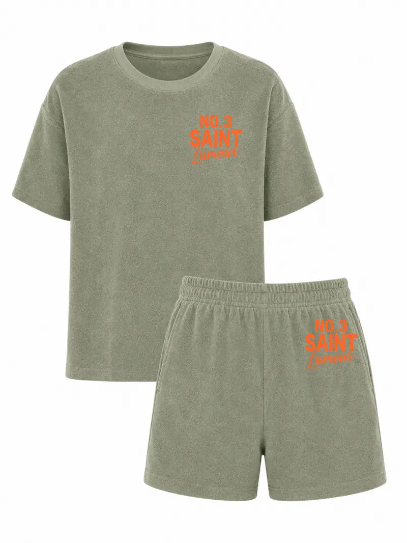 Set Badstof Saint L'amour Velvet Neon Orange  | NOTE