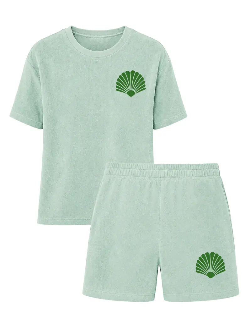 Set Badstof Shell Green Velvet - Mint | NOTE