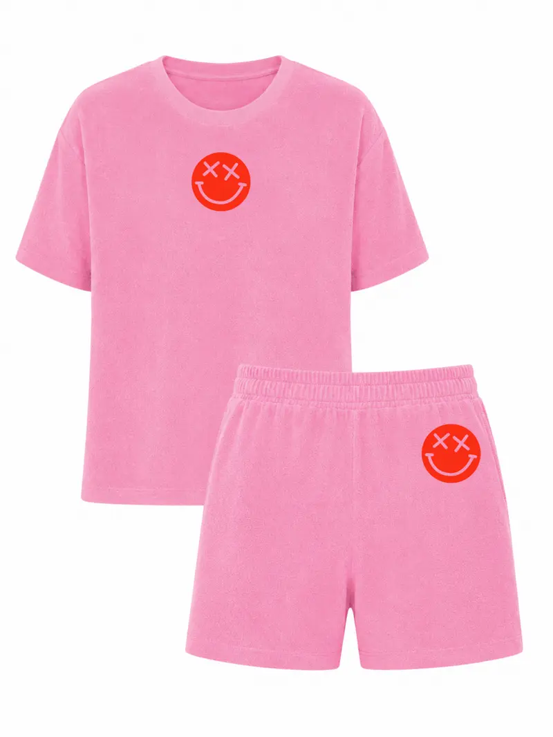 Set Badstof Smiley Red Velvet | NOTE