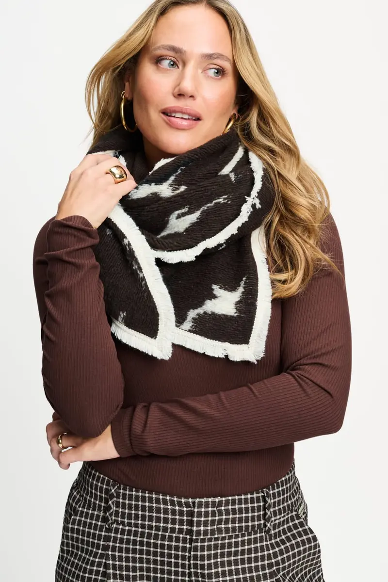 SHAWL - Hero Animal Brown White