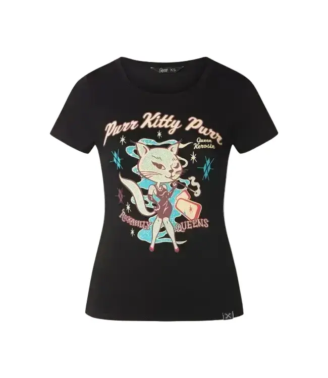 Shirt Kitty Purr Zwart