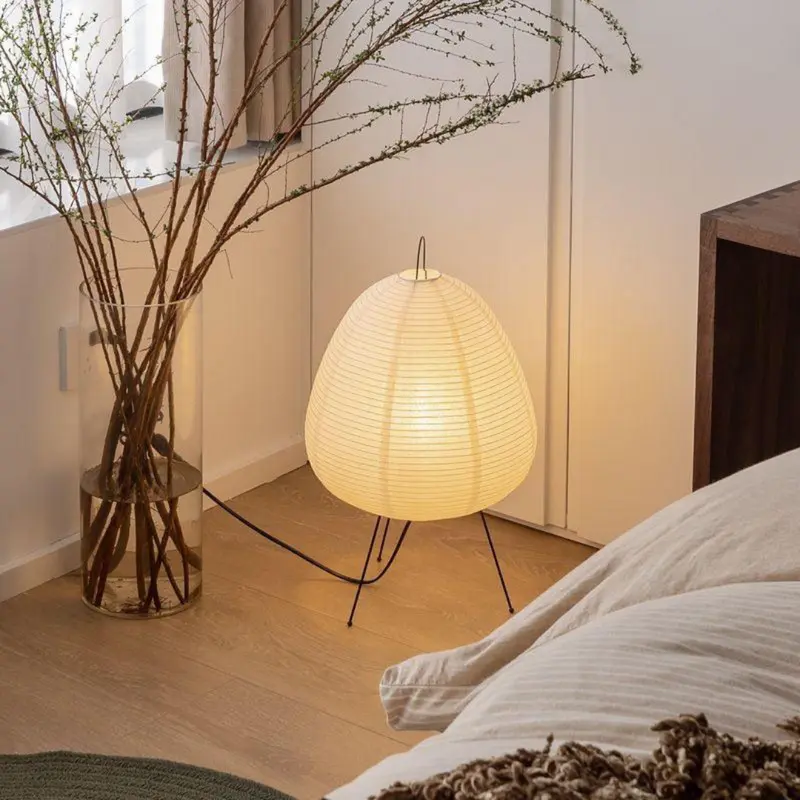 Shizuku - Japanse Vloerlamp van Rijstpapier | Minimalistische Staande Lamp met Warme Sfeerverlichting