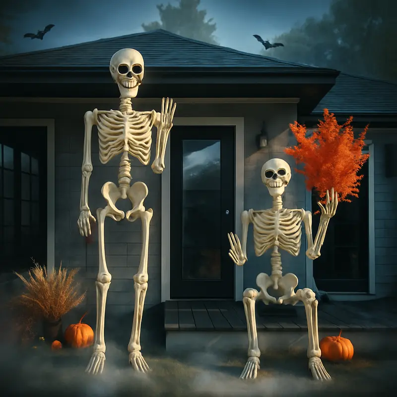 Skeletfiguur van 165 cm – buigbare armen en benen voor de tuin