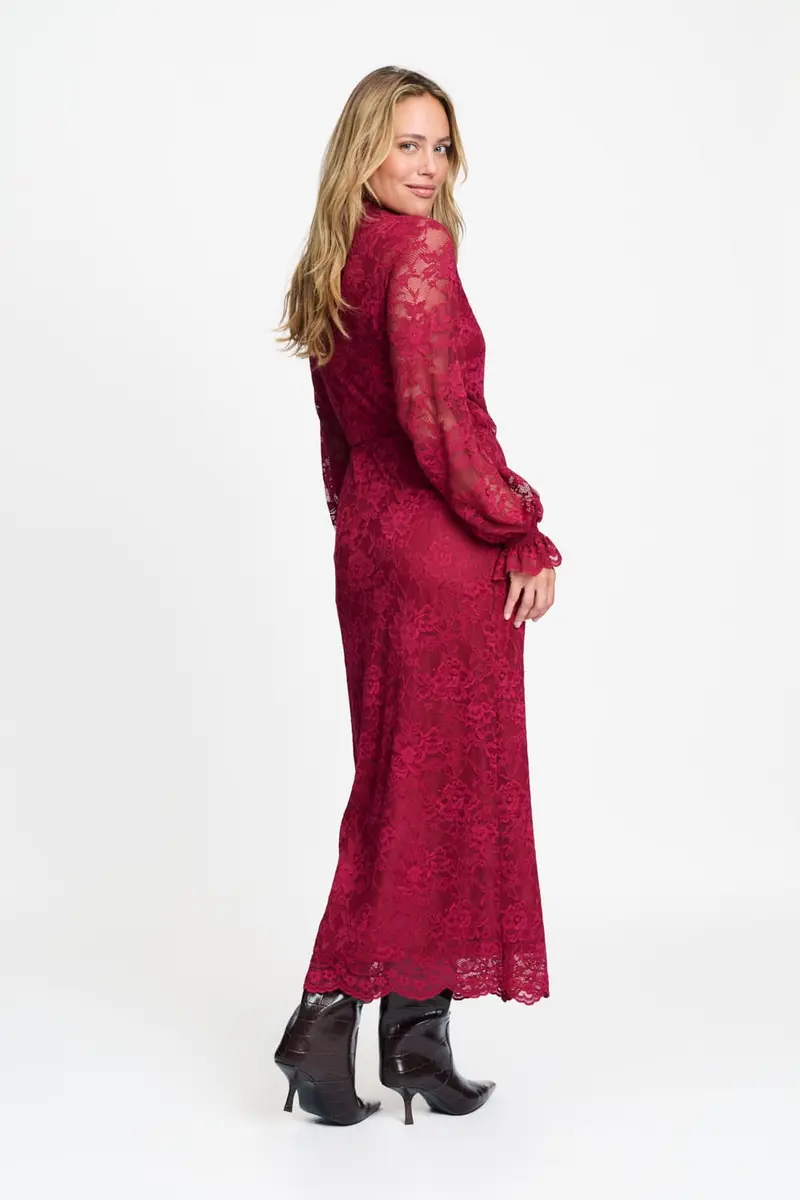 SKIRT - Holly Lace Burgundy Red
