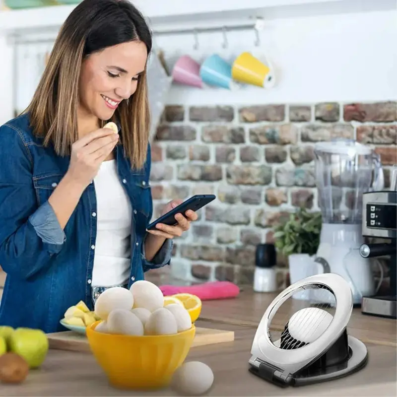 SliceMaster Pro™ Eierschneider – 3 Schneidarten für Perfekte Scheiben, Spalten & Viertel