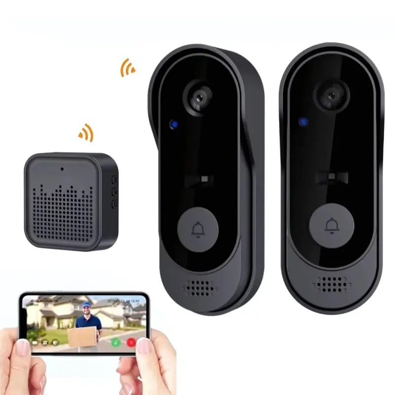 SMARTSECURE Draadloze Video Deurbel | Met 1080p Camera en Two-Way Audio
