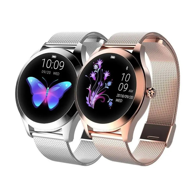 Smartwatch Dames – Rond Touchscreen met Milanese Metalen Band en IP68