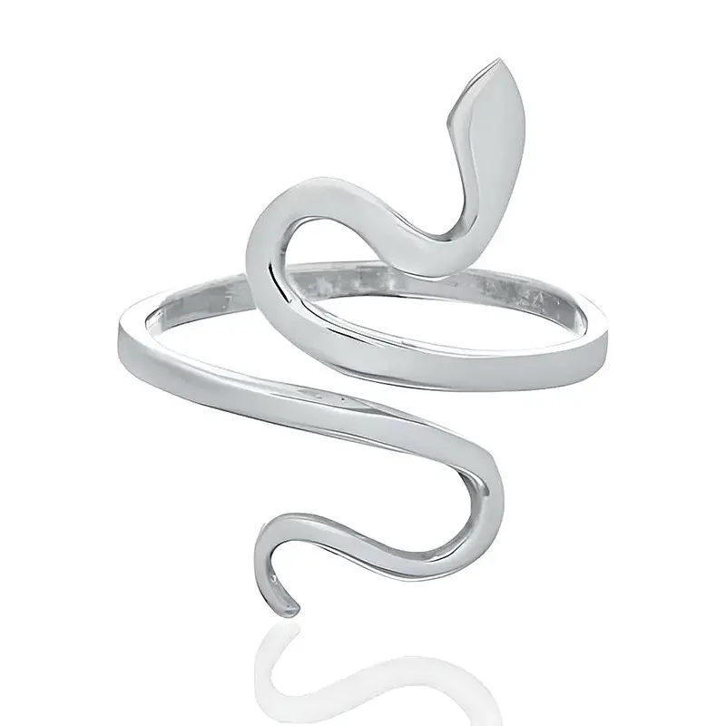 Snake Wrap Silver Ring
