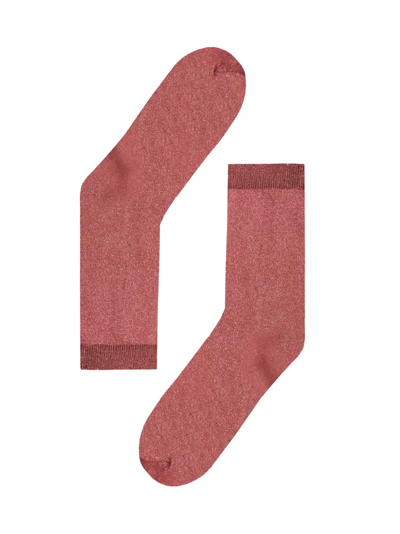 Socks Basic Coral Glitter