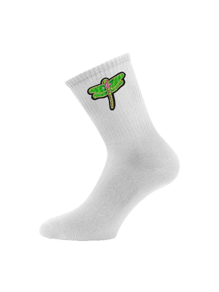 Socks Libelle Green Sportive - White
