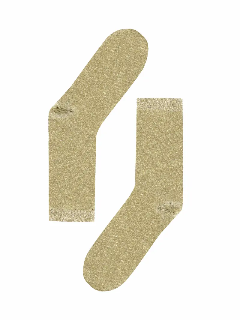 Socks Loeks Silver Glitter - Gold