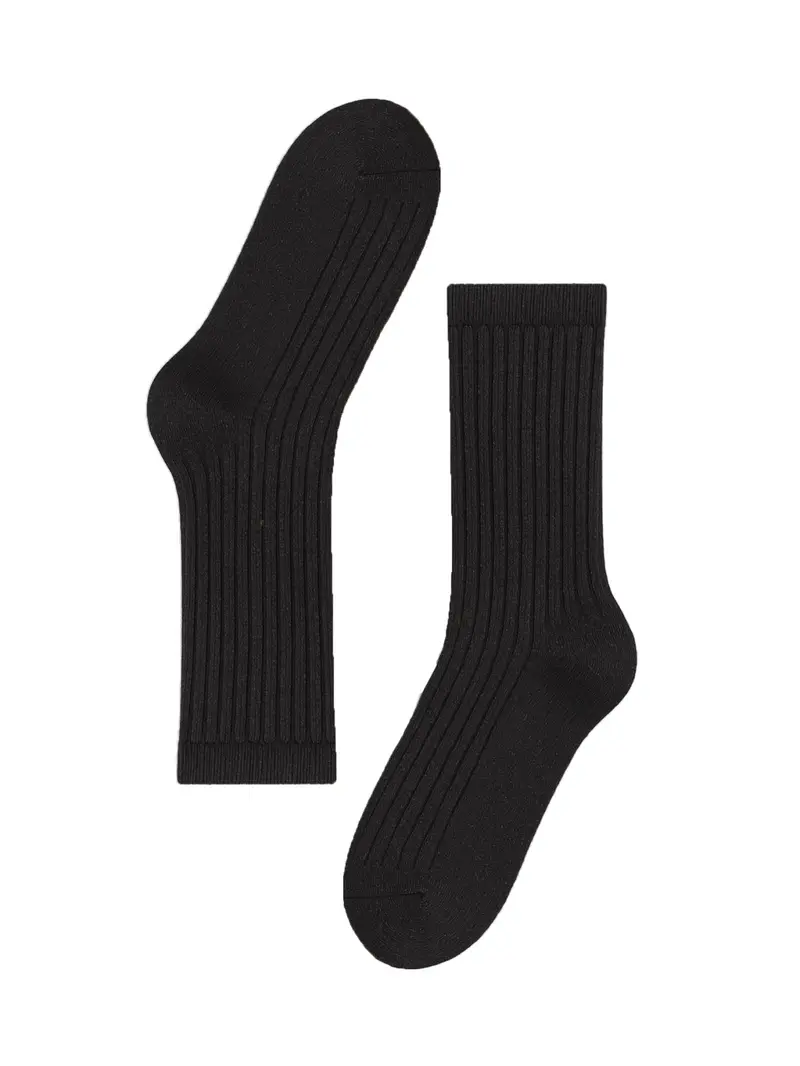 Socks Long Stripes Glitter - Black