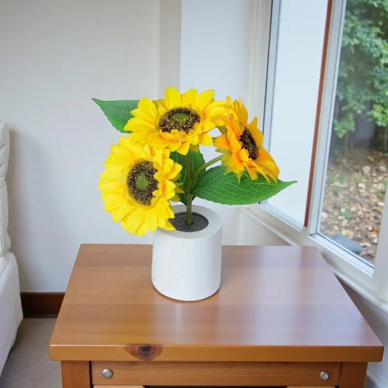 Sonnenblumen - LED-Tischlampe wiederaufladbar & dimmbar