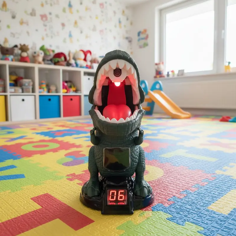 Speelgoedblaster met dinodoel – schuimballen en pomp zonder batterijen