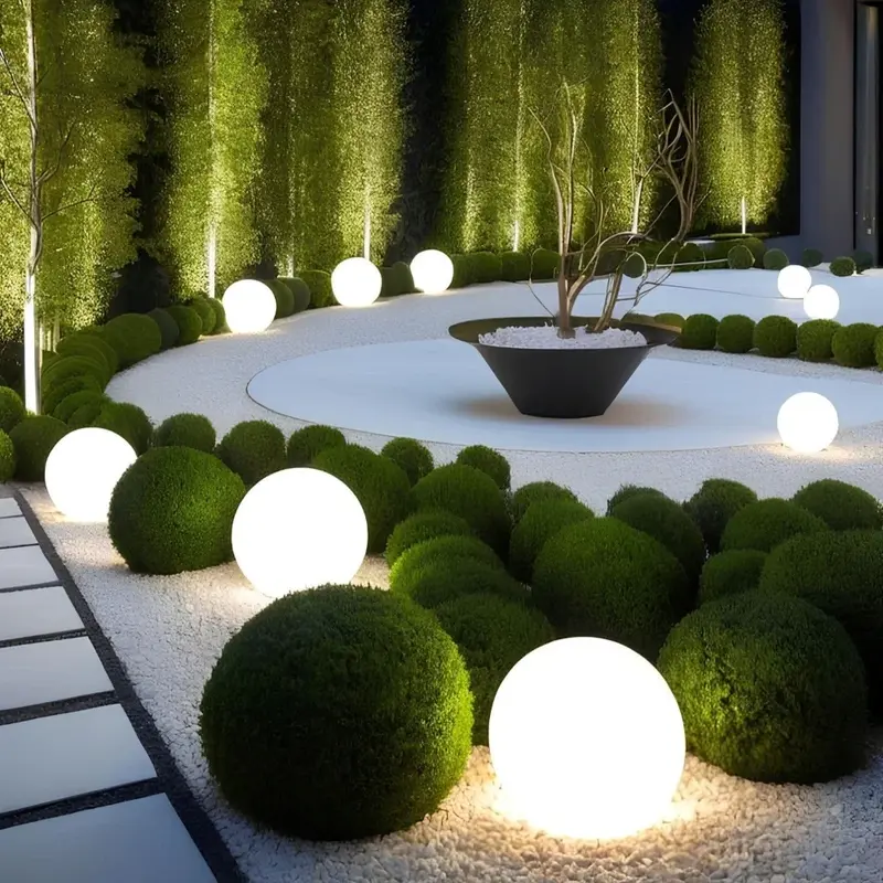 Spherical Garden Light – Weather-resistant, multicolored, with remote control for indoor and outdoor decoration