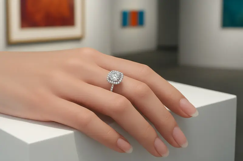 Square Sparkle Promise Ring