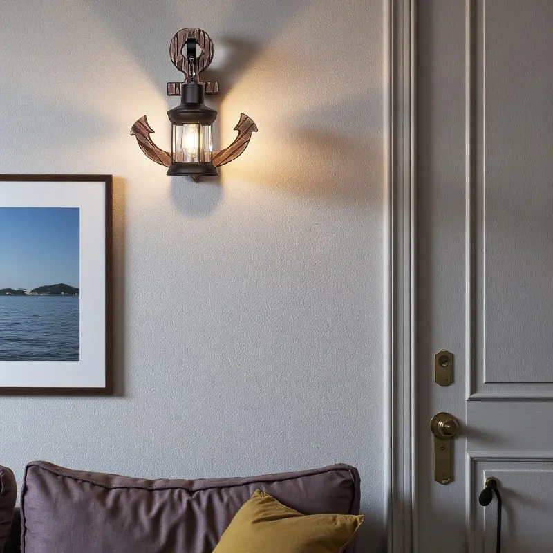 Stelara - Vintage Wandleuchte Anker-Laterne