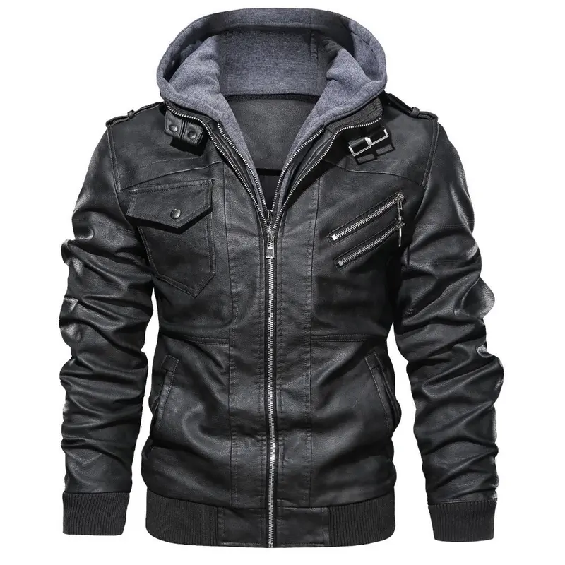 Stoere Bikerjas met Capuchon
