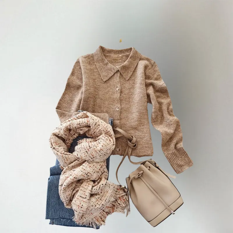 Strickjacke Damen | Kragen & Weicher Griff