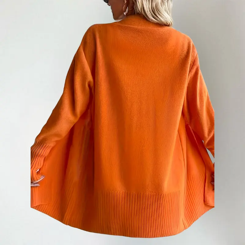 Strickjacke Damen | Rippdetails & Offener Schnitt
