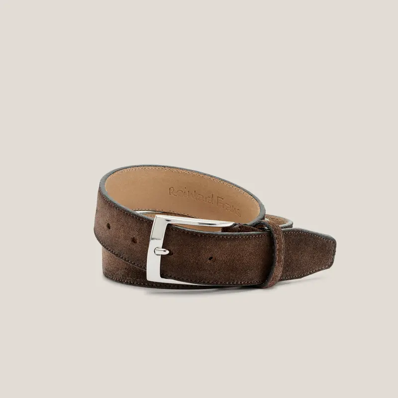 Suede Belt - Chocolate Airbrushed Edges