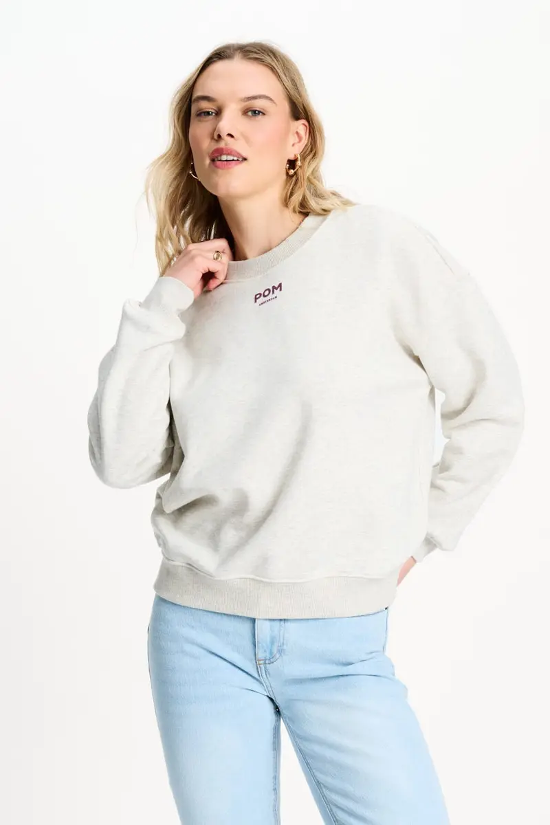 SWEATER - POM Grey Melange