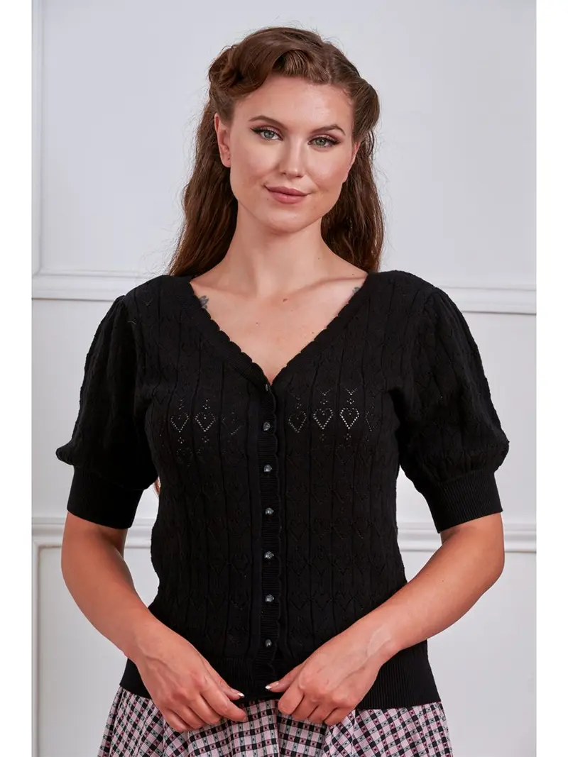 Sweet Heart Cardigan Zwart