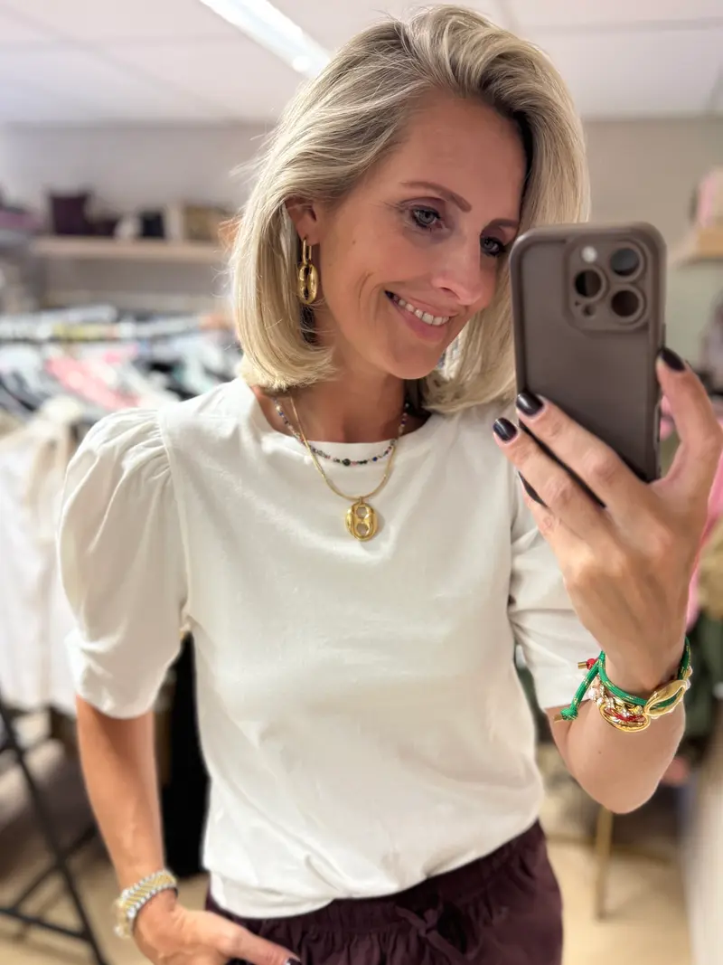 T-Shirt Shelly Pofmouw Wit