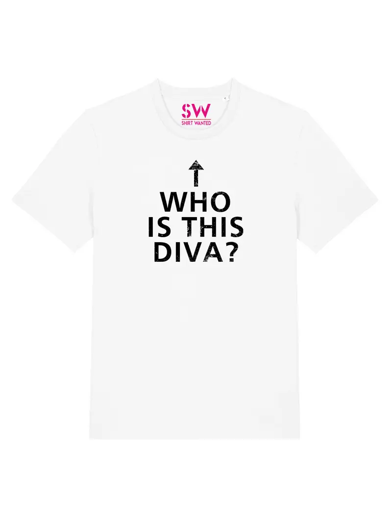 T-shirt Who Is This Diva Black