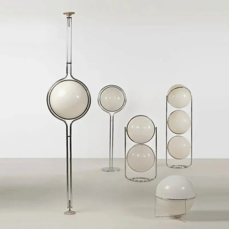 Taliara - Art-déco-LED-Kugel-Stehleuchte mit Marmorsockel