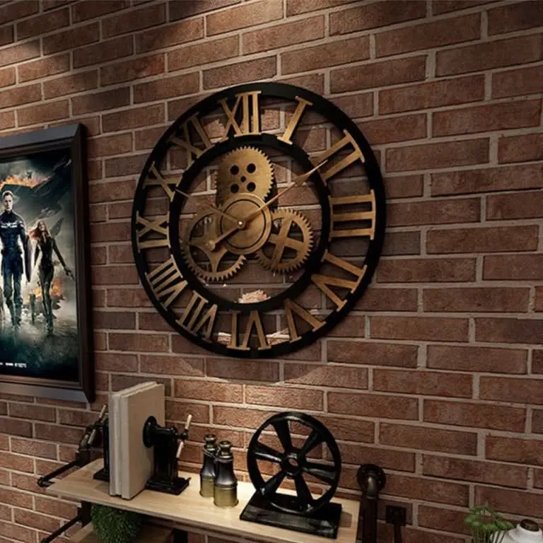 Tandwielklok van MDF – wanddecoratie met uurwerk in 30 of 40 cm