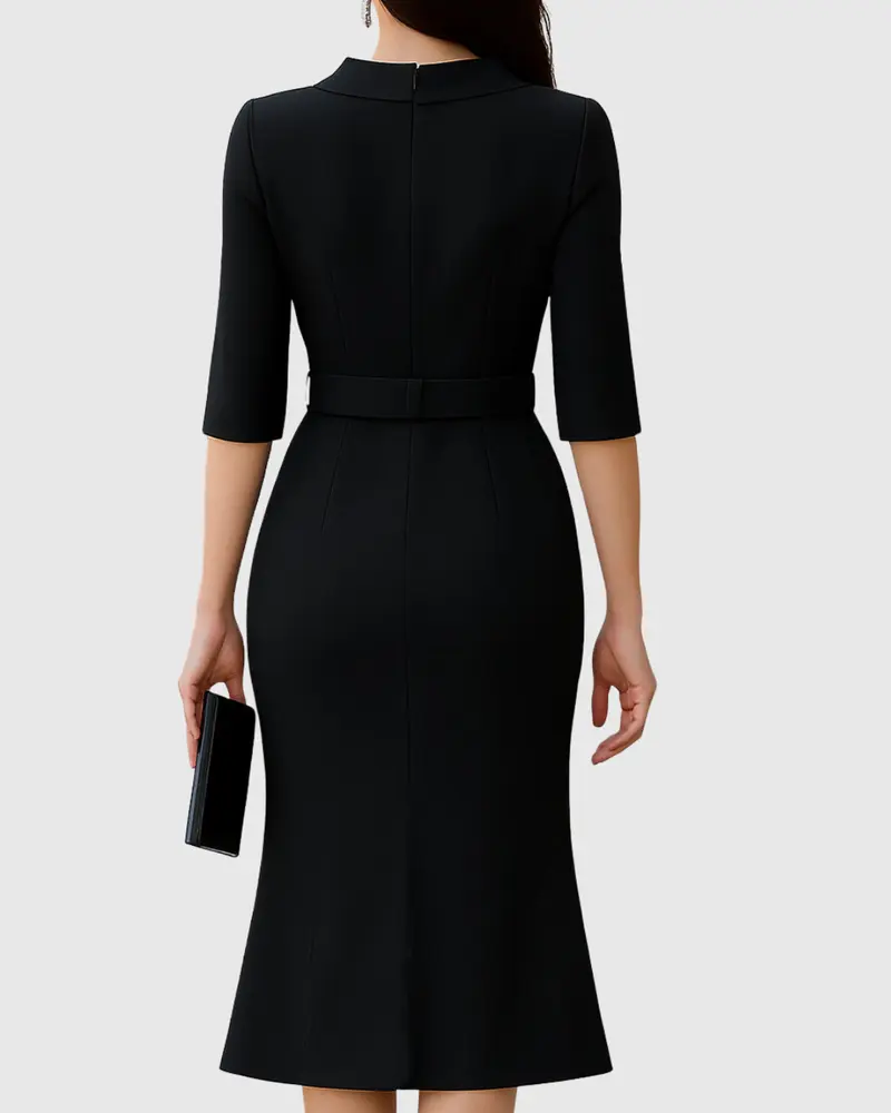 Tanja | Damen Gürtel Asymmetrisch Midikleid – Asymmetrisches Kleid Gürtel 2026