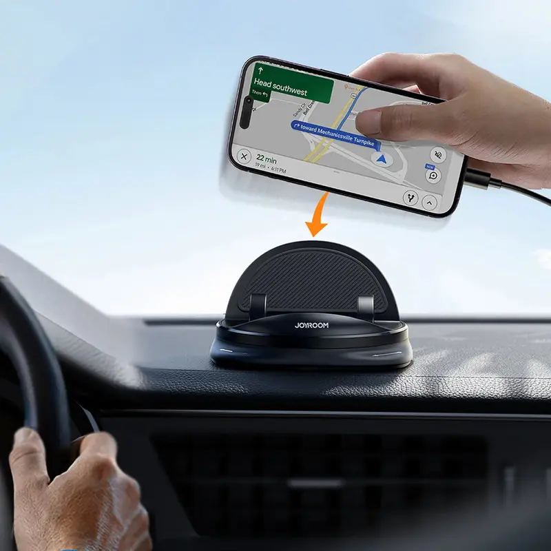 Telefoonhouder Auto Dashboard – 360° Draaibare Houder met Sterke Zuignap en Snelle Grip