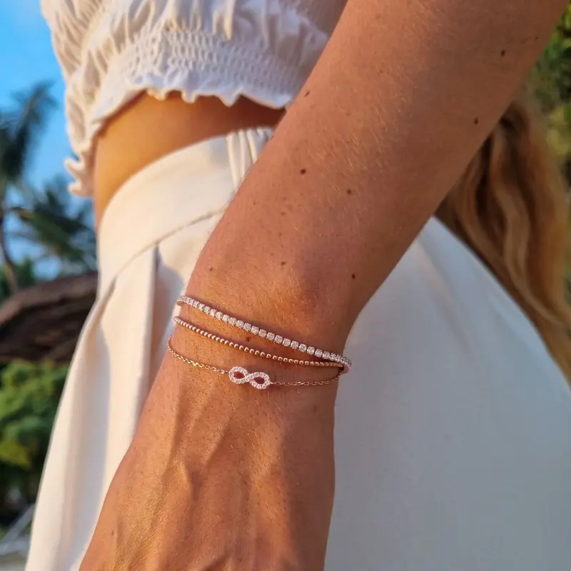Tennis Armband Dames Rosé Grace