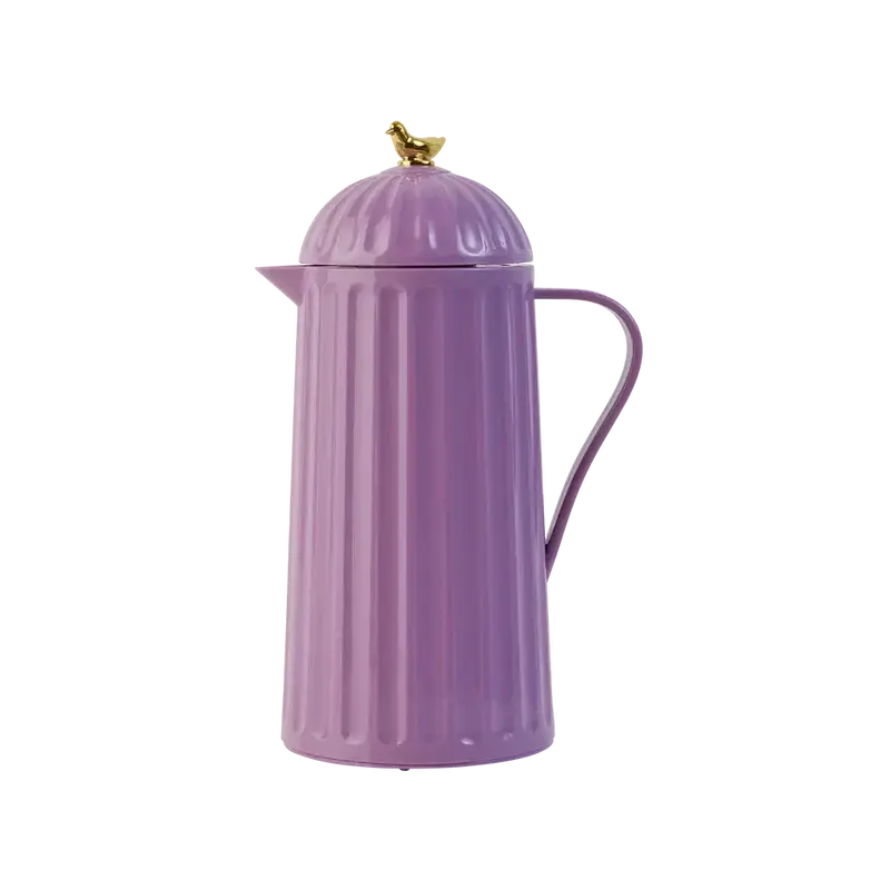 Thermo with Gold Bird on Lid - Lavendel