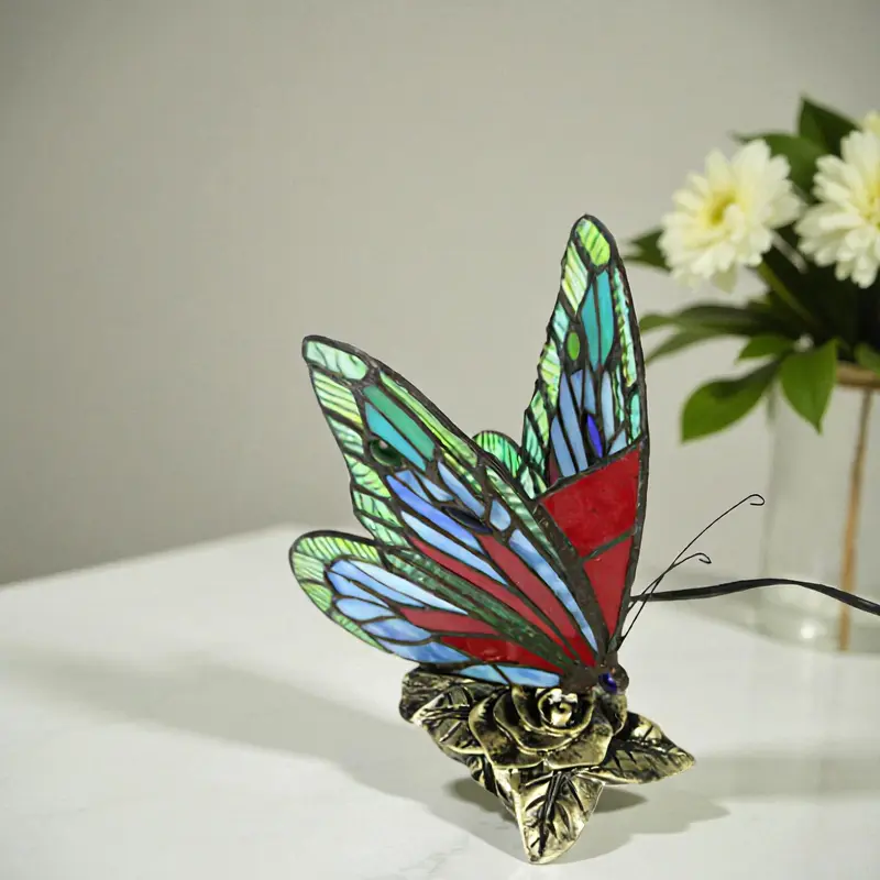 Tiffany - Glas Schmetterling Nachtlampe