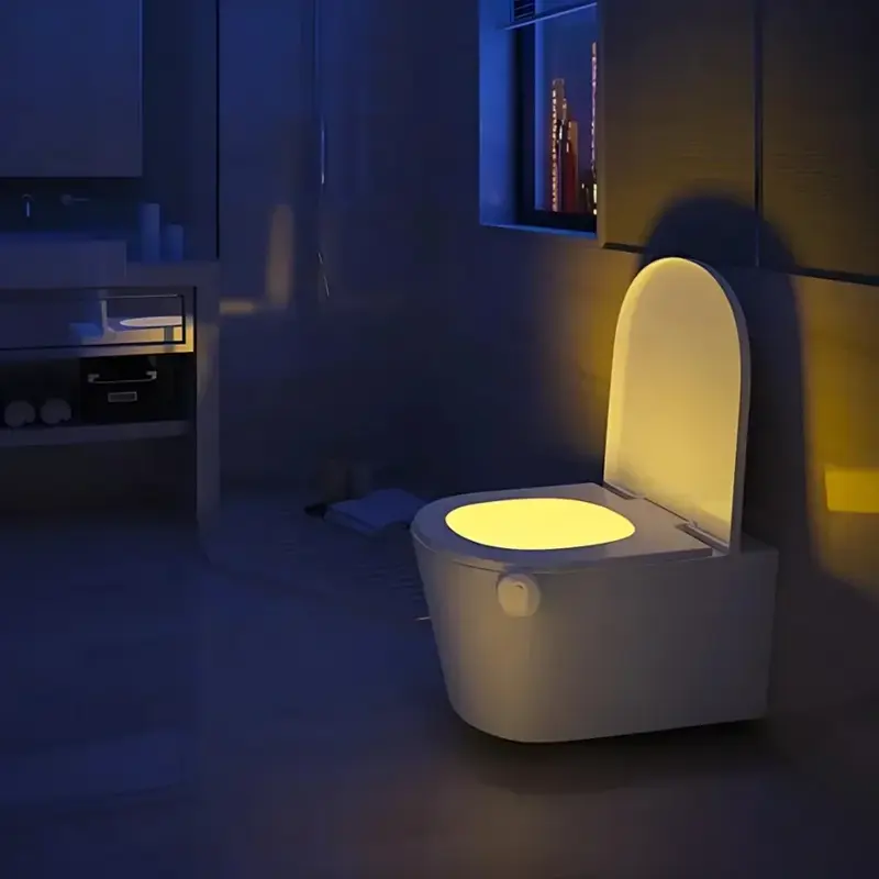 Toiletverlichting met bewegingssensor – 8 kleuren, op batterijen