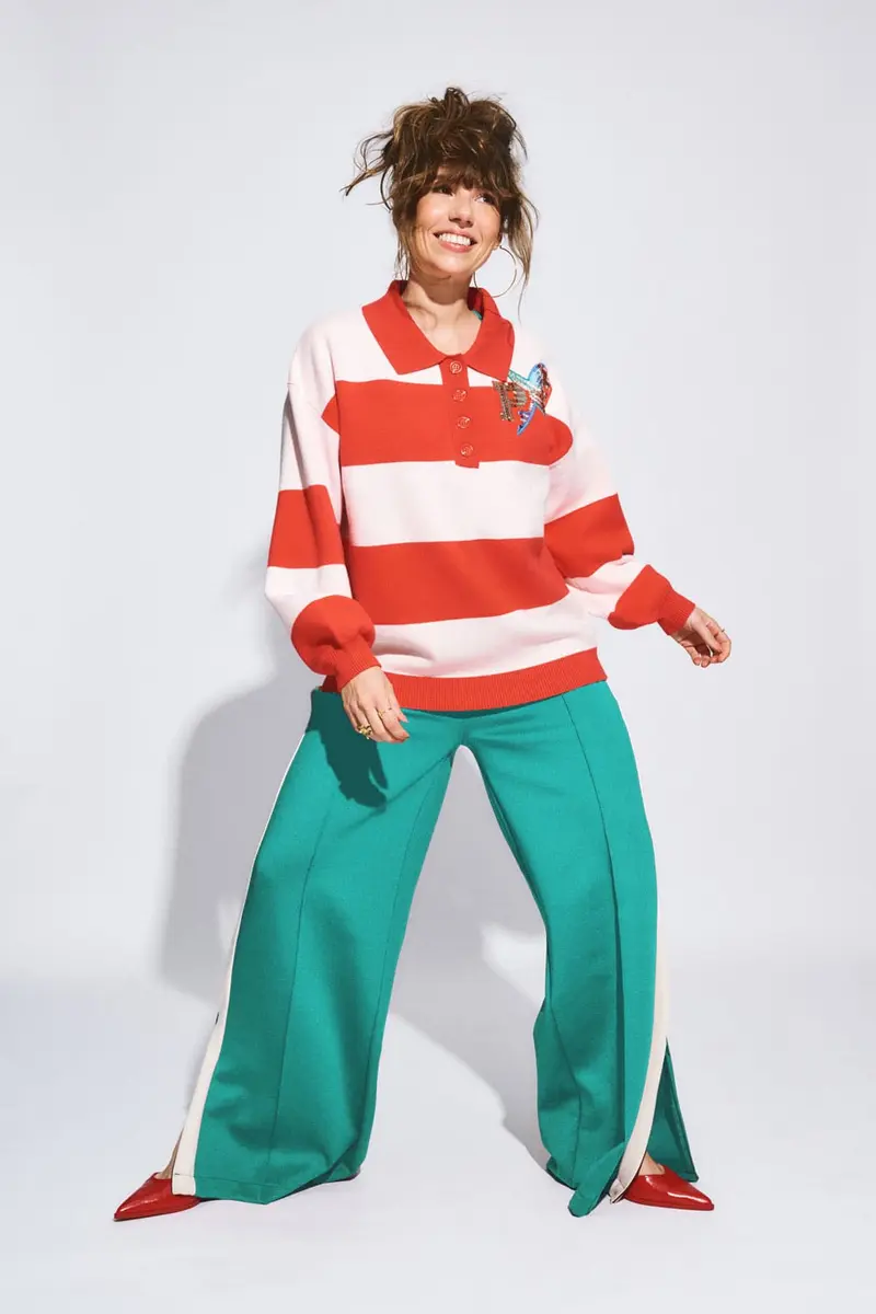 TOP - Polo Stripes Coral