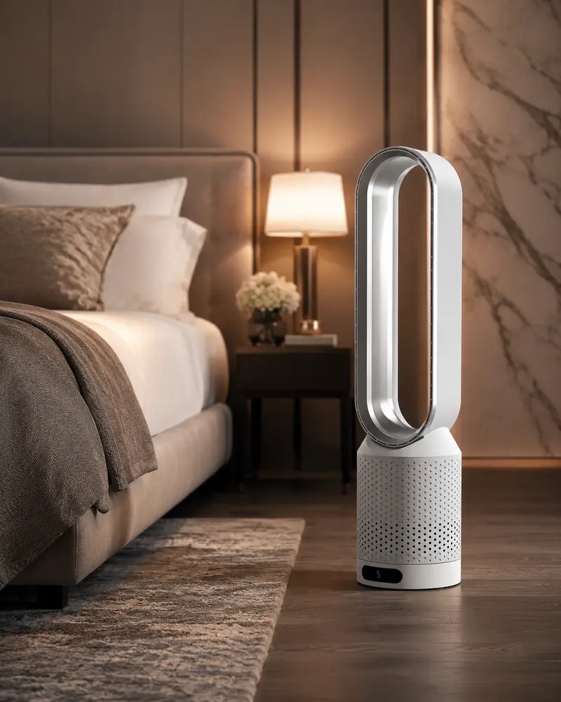 Torenventilator Bladloos – 8 Standen, 90° Zwenkfunctie en LED-Touch
