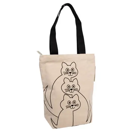 Tote Bag Cute Cats - Duurzaam - met rits