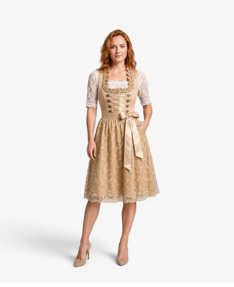 Traditionelles Dirndlkleid für Damen mit Schnürmieder