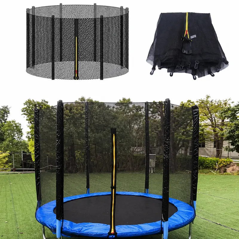 Trampoline Veiligheidsnet – Rond Vervangnet met Rits en Stevig Mesh