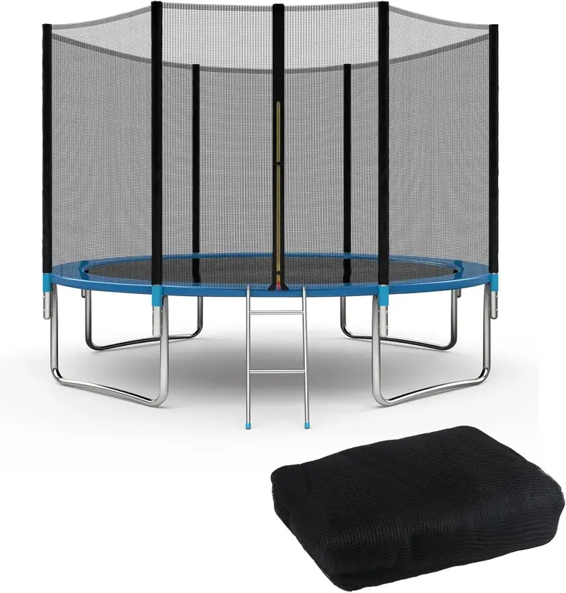 Trampoline Veiligheidsnet – Rond Vervangnet met Rits en Stevig Mesh