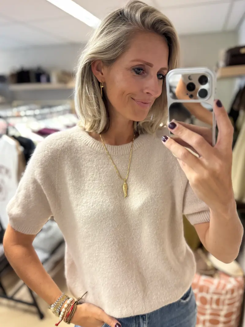 Trui Claudia Alpaca Korte Mouw Kit